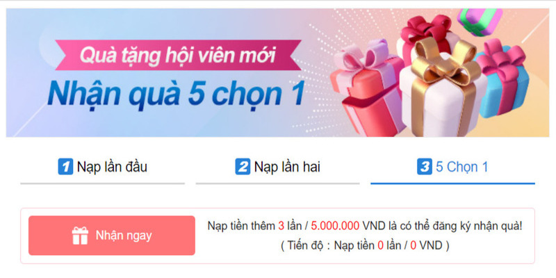 Khuyến mãi hội viên mới 3 ưu đãi 5in1